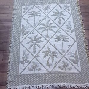 Mohawk Home Tapestry‎ Throw Blanket Tropical Palm tree plants Goodwin Weavers